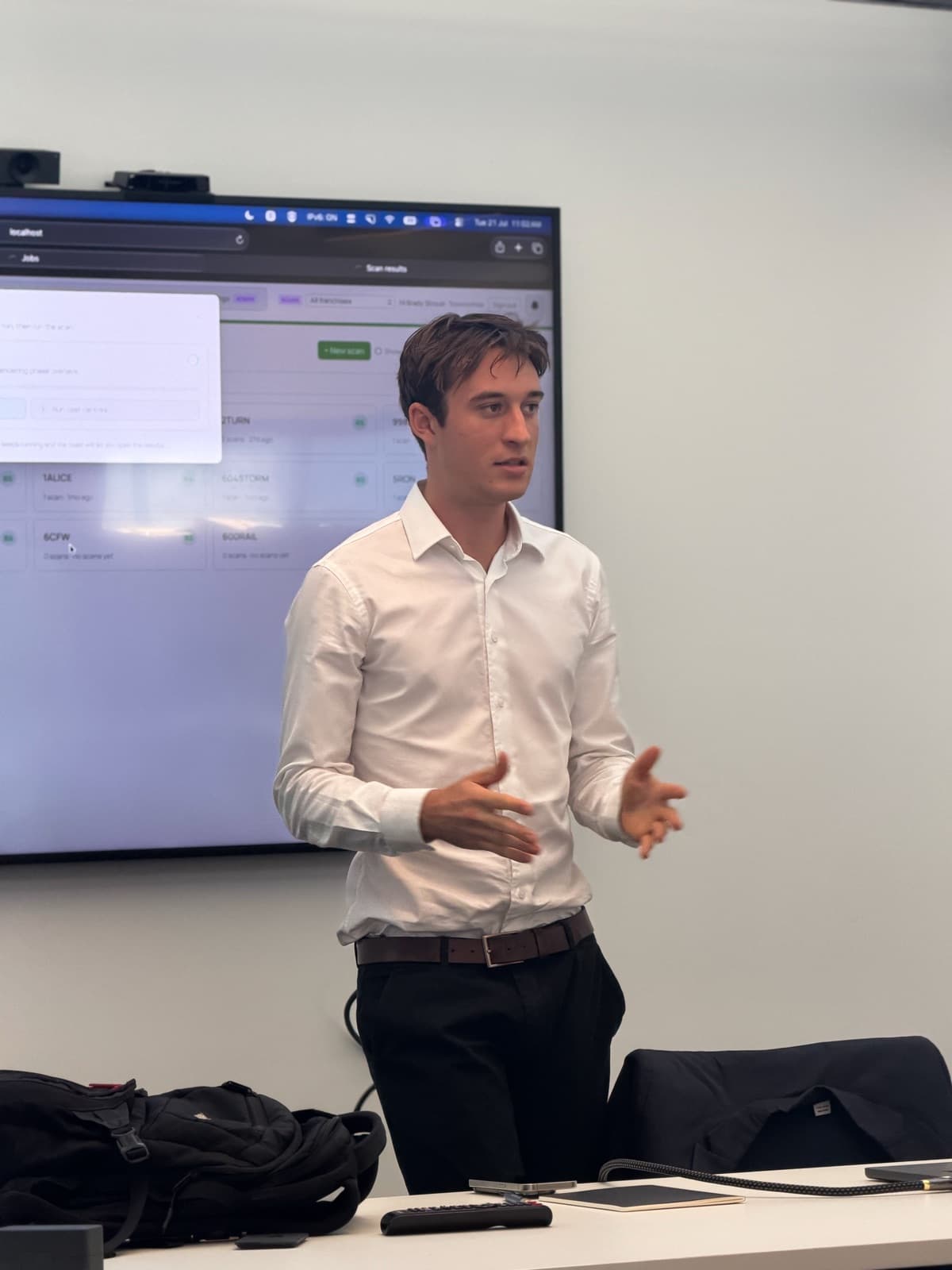 AI coaching session with a client